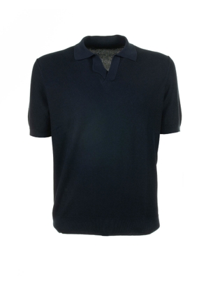 Tagliatore Navy Blue Short-Sleeved Polo Shirt