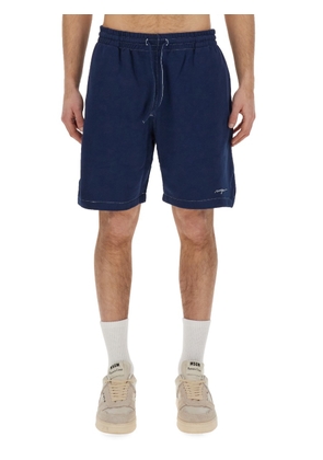 Msgm Bermuda Shorts With Embroidered Logo