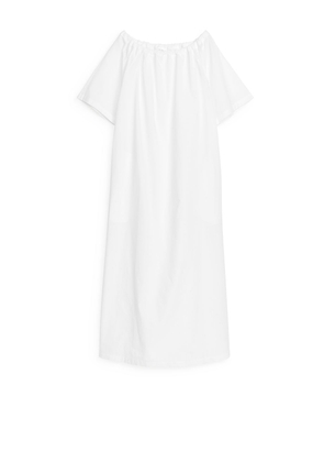 Off-Shoulder Maxi Dress - White