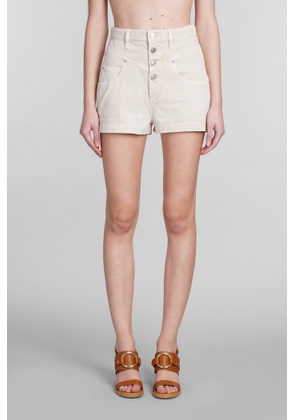 Marant Étoile Jovany Shorts In Beige Cotton