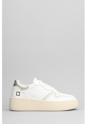 D.a.t.e. Step Sneakers In White Leather