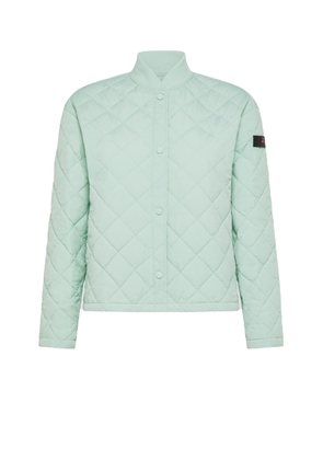 Peuterey Mint Quilted Down Jacket With Buttons