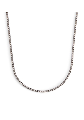 Eva Fehren Black Gold And Diamond Line Necklace