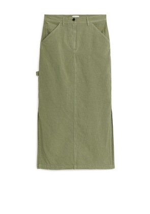 Long Cargo Skirt - Green
