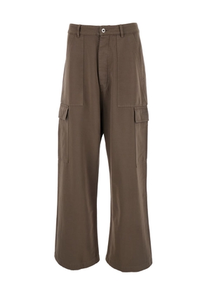 Drkshdw Brown Cargo Trousers In Cotton Man