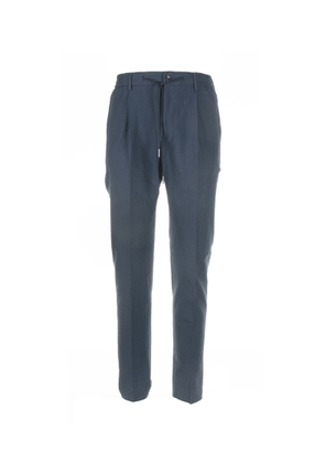 Tagliatore Blue Trousers With Drawstring