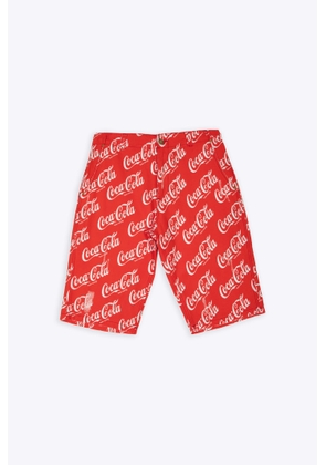 Erl Unisex Printed Canvas Shorts Woven Red Canvas Coca Cola Baggy Shorts - Unisex Printed Canvas Short Woven