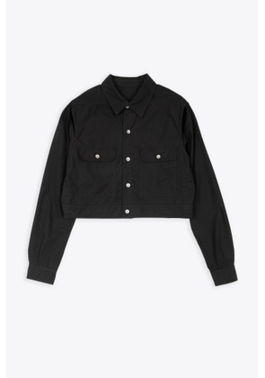 Drkshdw Cape Sleeve Cropped Outershirt Black Poplin Cotton Outershirt - Cape Sleeve Cropped Outershirt