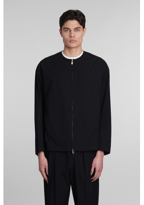 Attachment Casual Jacket In Black Cotton