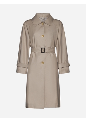 Max Mara The Cube Cotton-Blend Single-Breasted Trend Coat