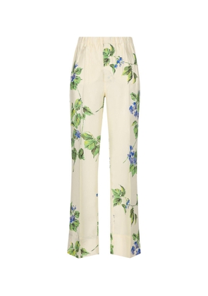 Prada Floral-Printed Elasticated Waistband Trousers
