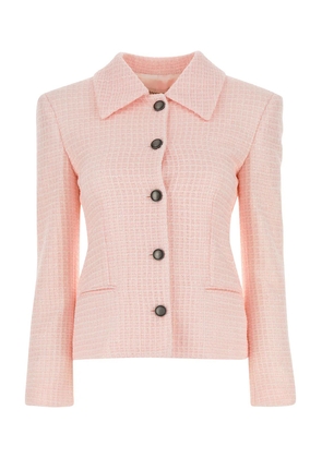 Alessandra Rich Light Pink Tweed Blazer