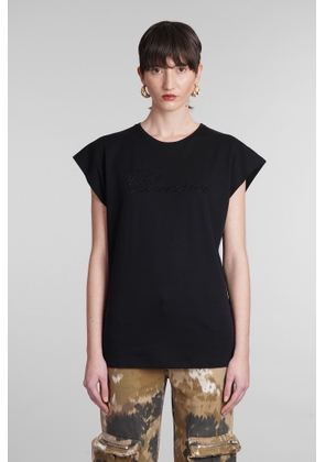 Blumarine T-Shirt In Black Cotton