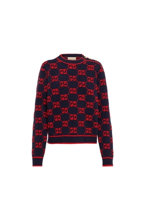 Gucci Gg Wool Bouclé Jacquard Sweater