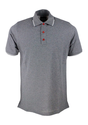 Kiton Short-Sleeved Polo In Cotton Jersey