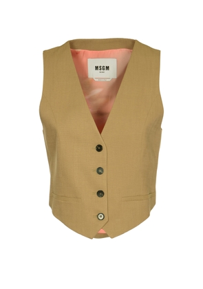 Msgm V-Neck Buttoned Vest