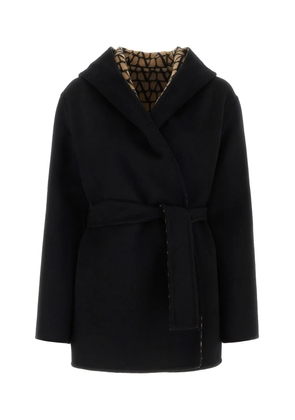 Valentino Garavani Black Wool Blend Coat
