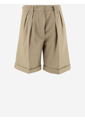 Aspesi Cotton And Linen Short Pants