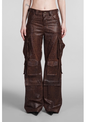 Salvatore Santoro Pants In Brown Leather