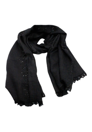 Fabiana Filippi Wool Blend Scarf Embellished With Lurex And Micro Sequins Measuring 170 X 180 Cm