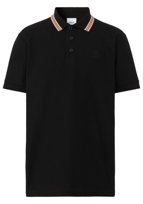 Burberry Icon Stripe cotton polo shirt - Black