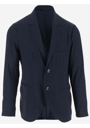Giorgio Armani Viscose Blend Single-Breasted Jacket