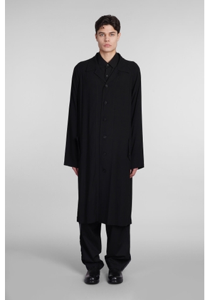 Yohji Yamamoto Outerwear In Black Rayon