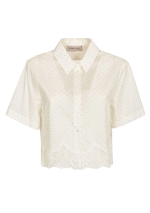 Ermanno Firenze Embellished Cropped Shirt