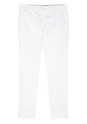 Fay White Stretch-Cotton Capri Trousers