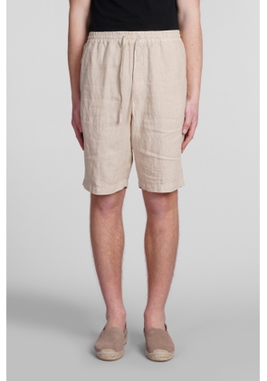 120% Lino Shorts In Beige Linen