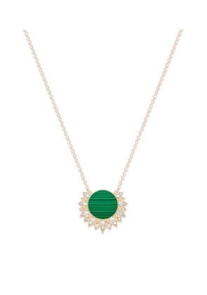 Piaget Rose Gold, Diamond And Malachite Sunlight Pendant Necklace
