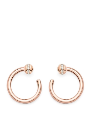 Piaget Rose Gold And Diamond Possession Hoop Earrings