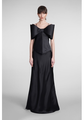 Mach & Mach Dress In Black Silk