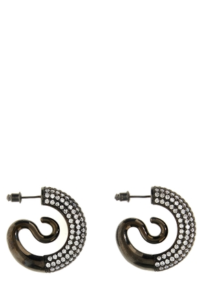 Panconesi Crystal Serpent Hoops Earrings