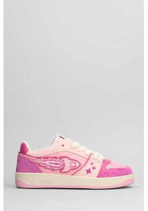 Enterprise Japan Sneakers In Rose-Pink Suede And Leather