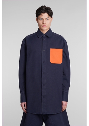 J.w. Anderson Shirt In Blue Cotton