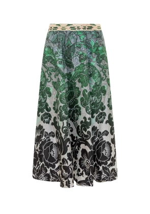 Pierre-Louis Mascia Silk Skirt With Floral Print