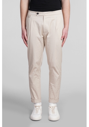 Low Brand Riviera Pants In Beige Cotton
