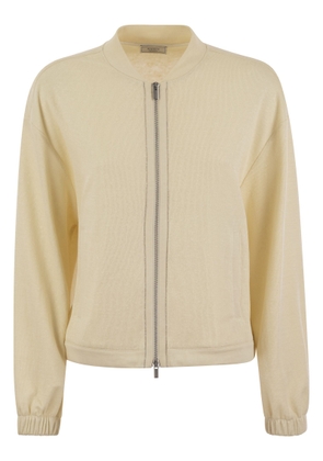 Peserico Cotton And Linen Zipped Sweatshirt
