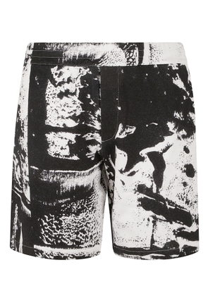 Alexander Mcqueen All-Over Fold Print Loopback Shorts