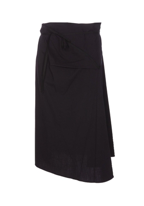 Lemaire Wrapped Asymmetric Tied Midi Skirt