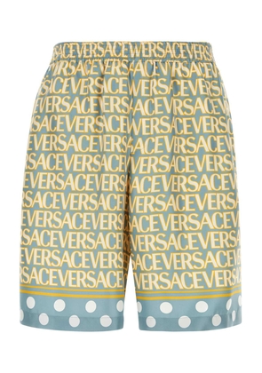 Versace Printed Silk Bermuda Shorts