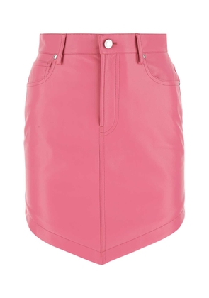 Alexandre Vauthier Dark Pink Leather Mini Skirt