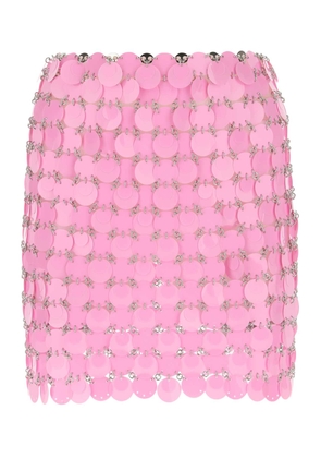 Paco Rabanne Pink Maxi Sequins Mini Skirt