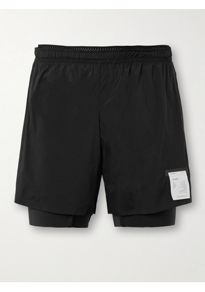 Satisfy - Straight-Leg Layered TechSilk™ Shell and Justice™ Shorts - Men - Black - 1