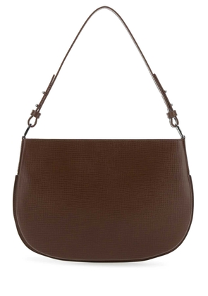 By Far Brown Leather Issa Shoulder Bag