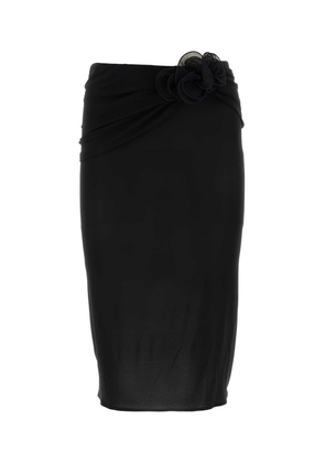 Magda Butrym Black Silk Skirt