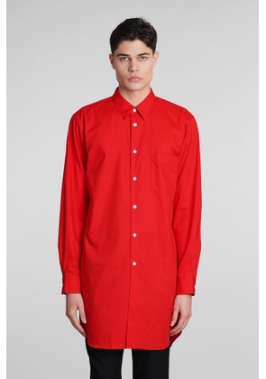 Comme Des Garçons Homme Plus Shirt In Red Cotton