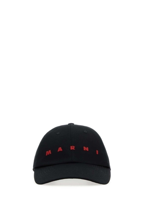 Marni Black Cotton Baseball Hat