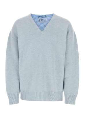 Raf Simons Light-Blue Wool Oversize Sweater